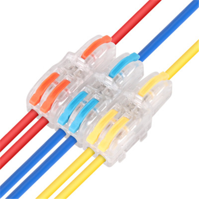 F12 Transparent 1-In-2-Out Splice Joint Electrical Wire Quick Terminals F13 Quick Wire Connector Blocks