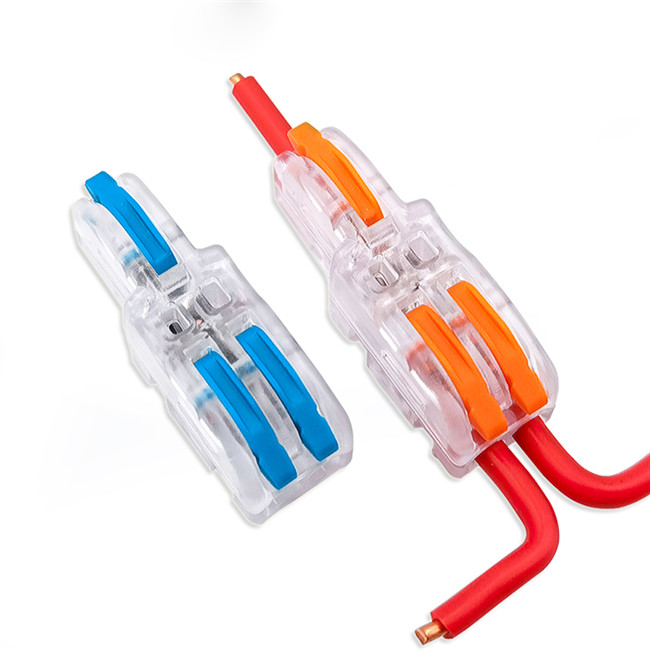 F12 Transparent 1-In-2-Out Splice Joint Electrical Wire Quick Terminals F13 Quick Wire Connector Blocks