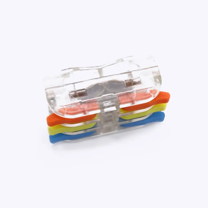 KV313 Transparent Mini Lever 3-in-3-Out Wire Splices Push-In Terminal Plugs PC Spring Quick Connector
