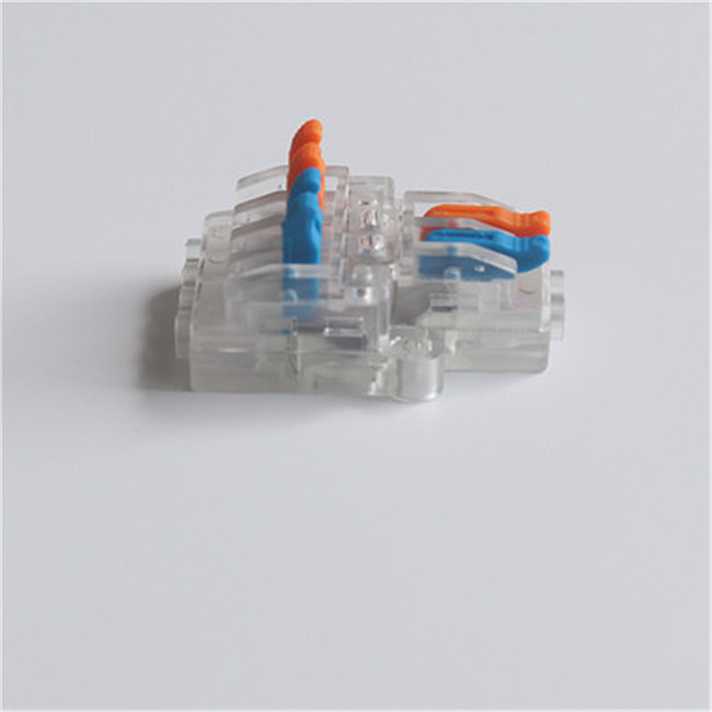 KV424 Transparent 2 In 4 Out Quick Wire Cable Lever Nut Compact Terminal Blocks Connectors for LED and Home Appliances