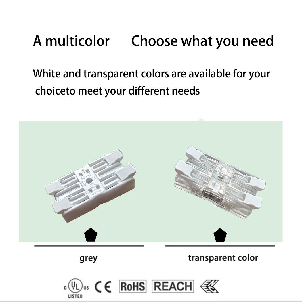 Lever Wire Connectors Set – Fast Connection 3-Pin Compact Splice Electrical Terminal, Assorted Wire Connectors 0.2–4mm², 32A 450V