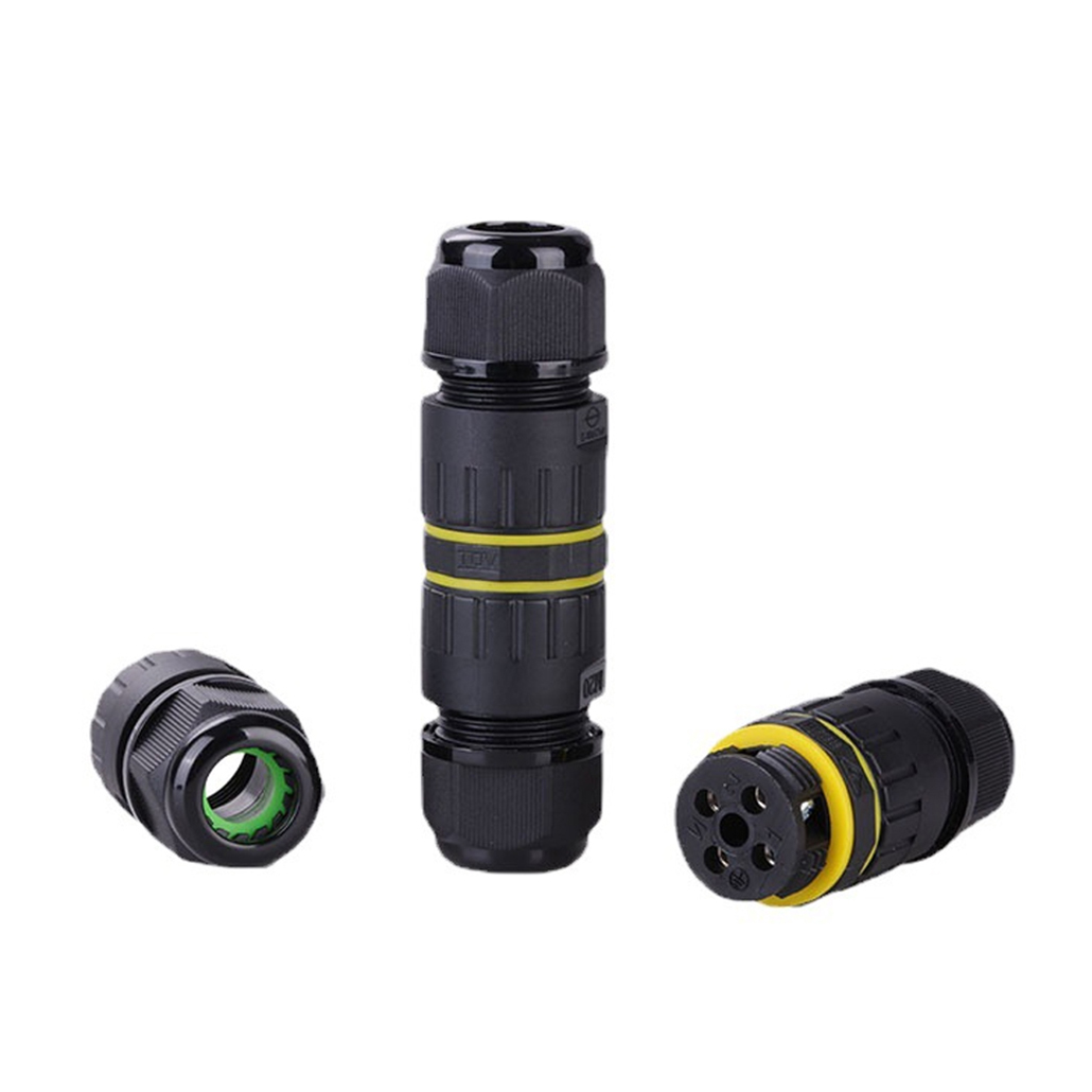 M16 IP68 Waterproof Cable Connector – Outdoor Plastic Electrical Wire Connector for LED Lighting, 16A