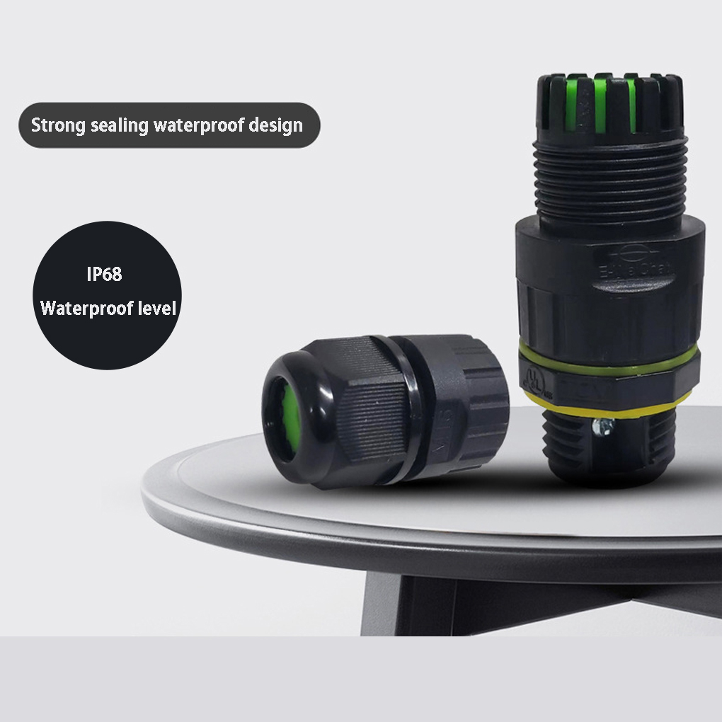 M16 IP68 Waterproof Cable Connector – Outdoor Plastic Electrical Wire Connector for LED Lighting, 16A