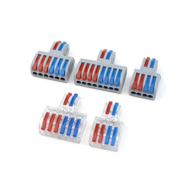 SPL82 2 In 8 Out Fused Wire Spade Splitter Terminal Block Quick Release Push-Pull 8Pin Connector for Power Applications
