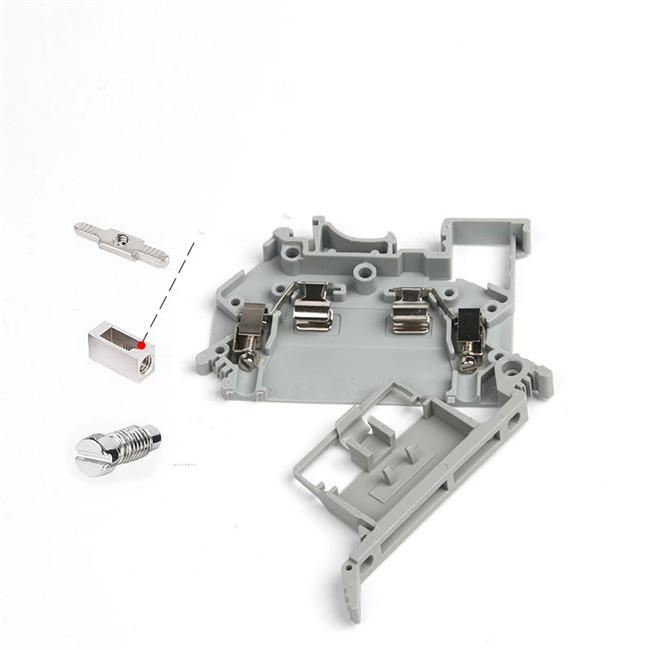 UK5-HESI DIN Rail Fuse Terminal Block – Screw Clamp 1P Connector with Pure Copper Conductor for 4mm² Wire