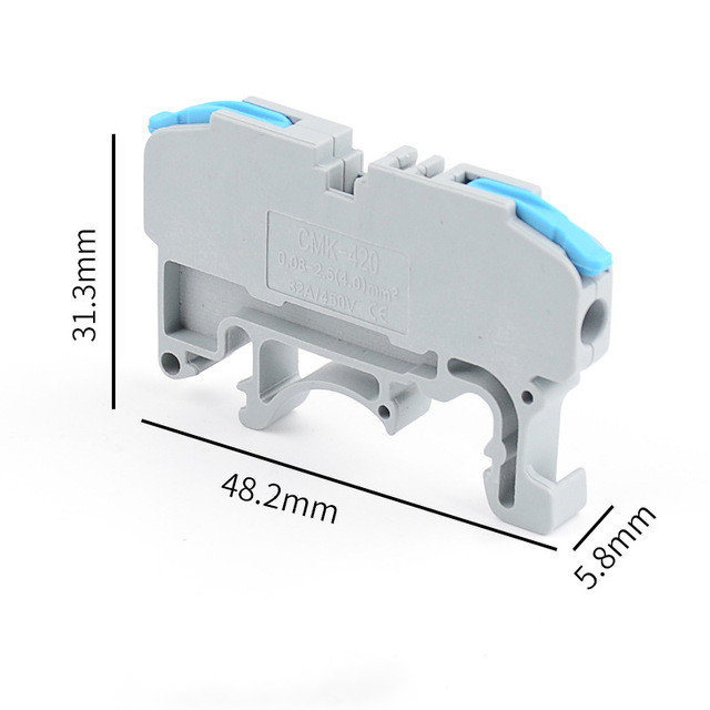 Wholesales 3 Poles Compact Splicing Lever Quick Connect Crimp CMK-420 Fast Connection Din Rail Terminal Connector