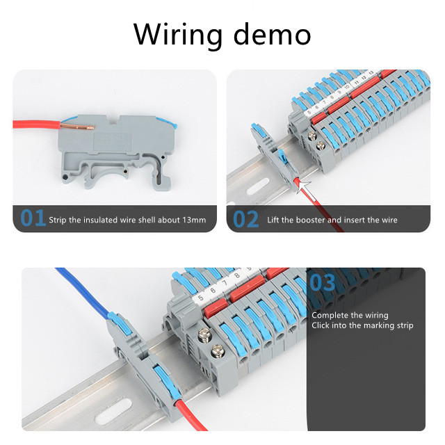 Wholesales 3 Poles Compact Splicing Lever Quick Connect Crimp CMK-420 Fast Connection Din Rail Terminal Connector