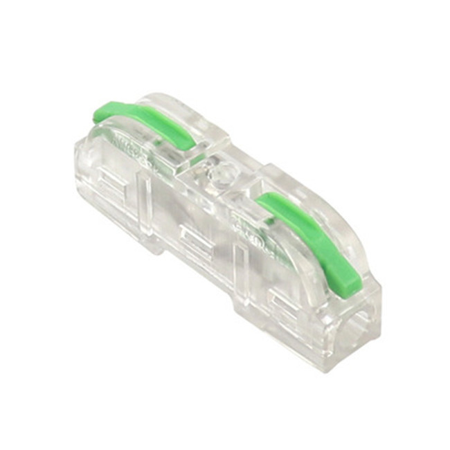 PCT21 Transparent 1 In 1 Out Quick Splice Wire Connector Electrical Terminal Block with Stainless Steel Shrapnel