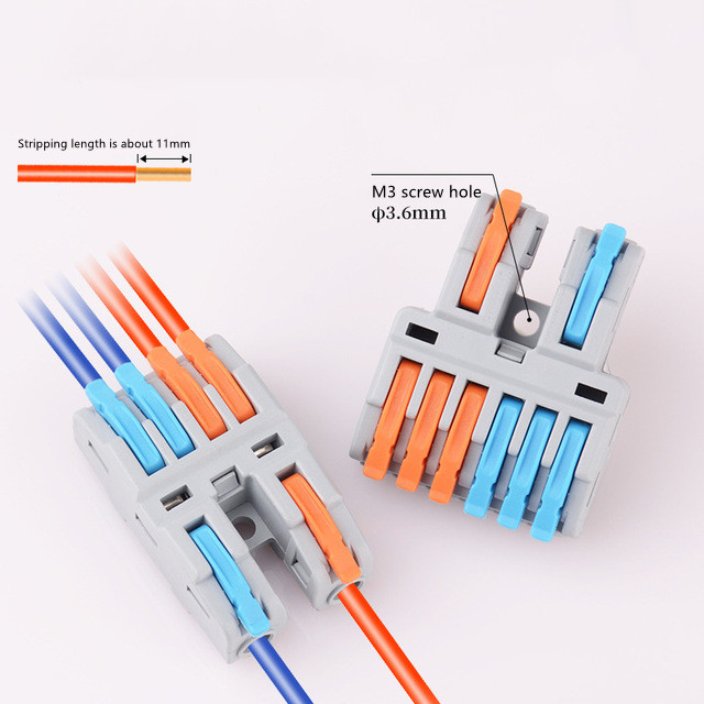 CMK422-6-1 IP66 Waterproof 2 In 6 Out Quick Cable Connector Splice Terminal Block for Electric Power Wire